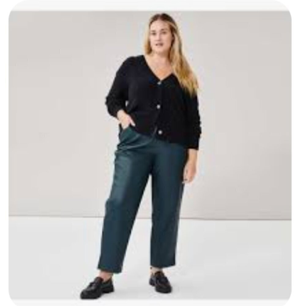 Joe Fresh - Teal Blue Faux Leather Pant - 14 china